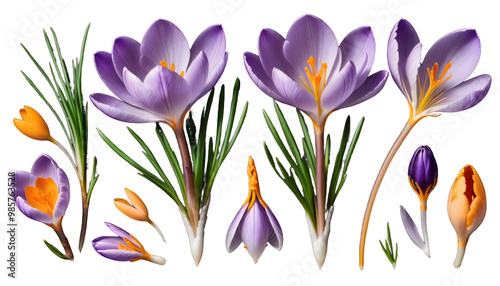 Obraz na płótnie illustration crocus background botanical saffron old olated saffron old vintage retro watercolor botanical botanic plant leaf isolated herb nature tree branch leaf white ingredient herbal botany w salonie