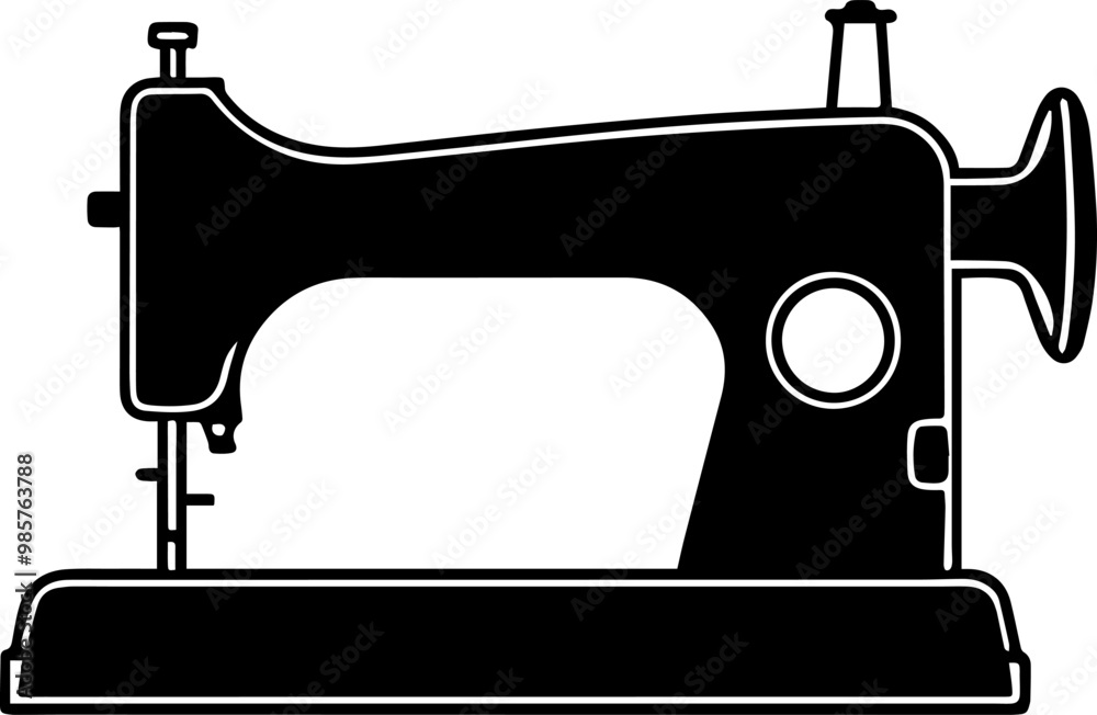 sewing machine silhouette vector illustration sewing machine silhouette vector illustration