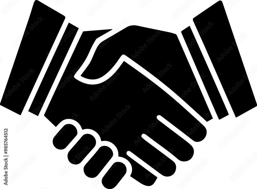 handshake icon silhouette vector illustration handshake icon silhouette vector illustration