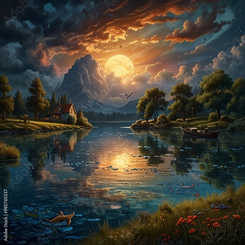 Boat gently bobbing on calm water marks the end of summer