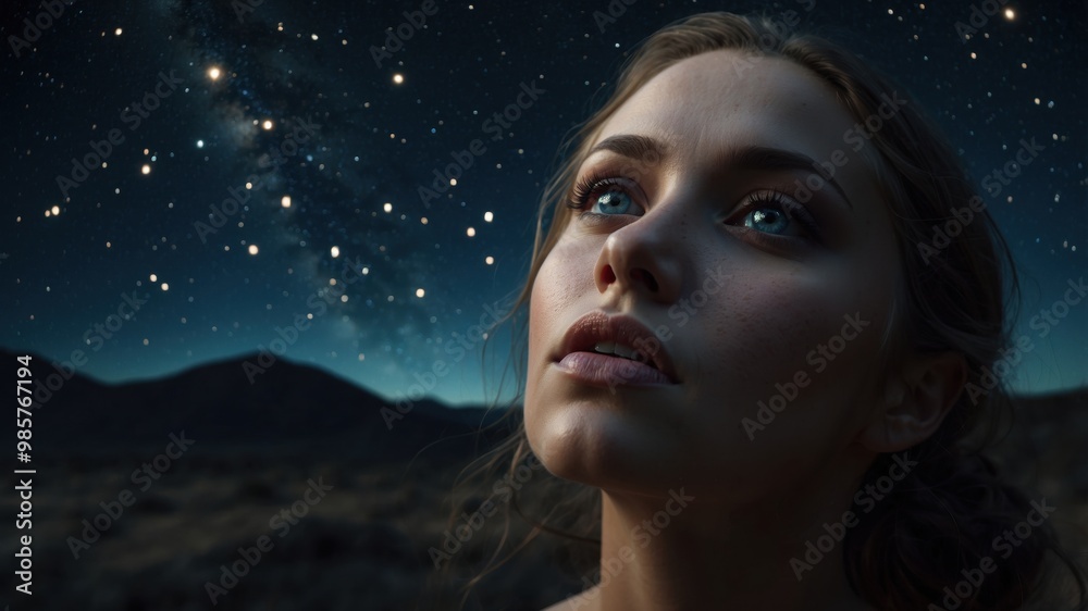 portrait of a woman in the night