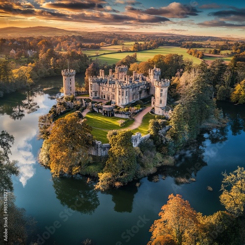 drone photo of the eastnor castle photo