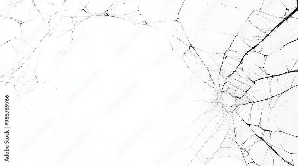 Obraz premium spider webs on white background