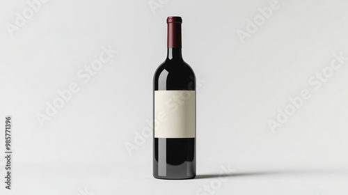 Wine Bottle with Blank Label and without label