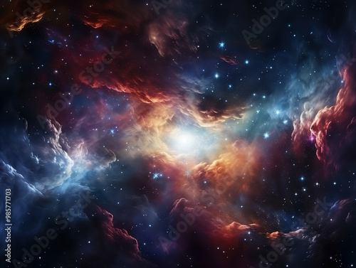 Realistic galaxy background