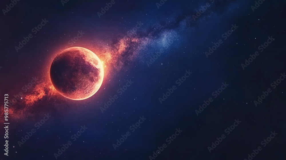Lunar Eclipse with Dark Sky Background Lunar Eclipse with Dark Sky Background