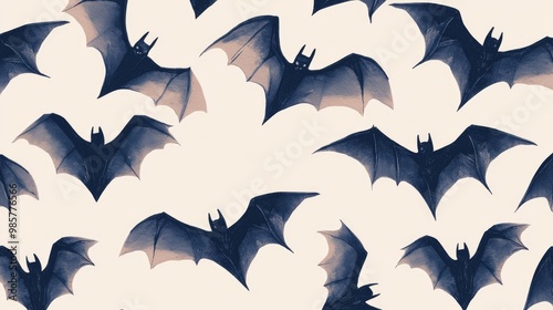 bat pattern wallpaper design photo