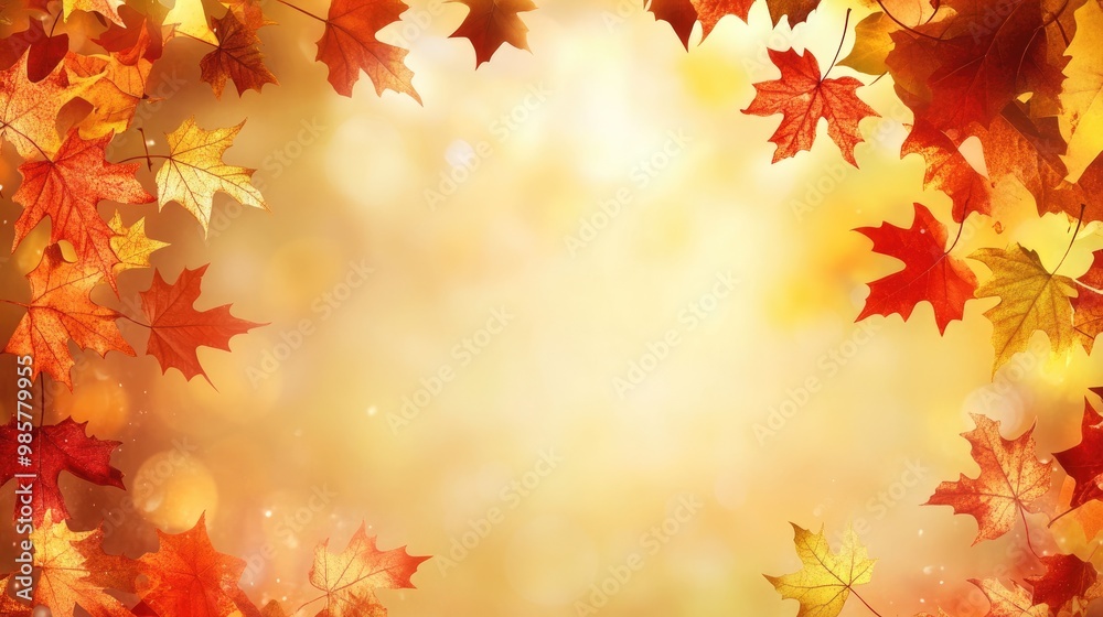 Autumn leaves background with empty space for text Autumn leaves background with empty space for text