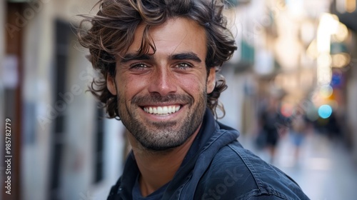 Smiling Man in the City