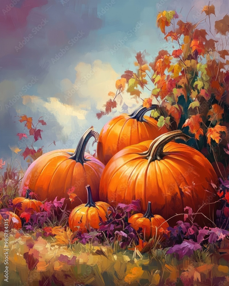 Naklejka premium pumpkin celebration in a festive atmosphere