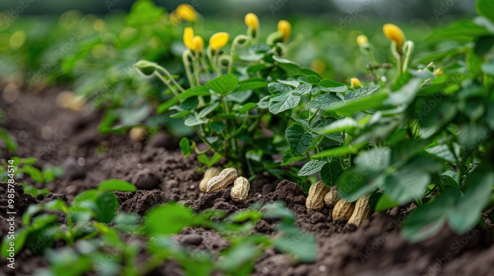 Peanut Plant Field Peanut Plant Field