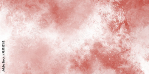 red color dust particles explosion cloud on white background minimal design and artistic watercolor splashes background. Wallpaper Created Using Artificial Intelligence 