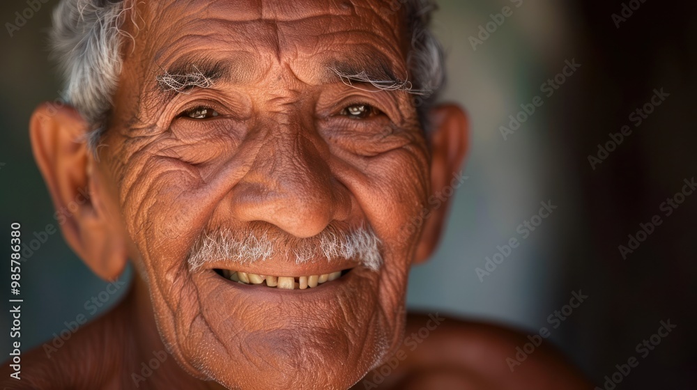 A portrait of a smiling elderly man A portrait of a smiling elderly man