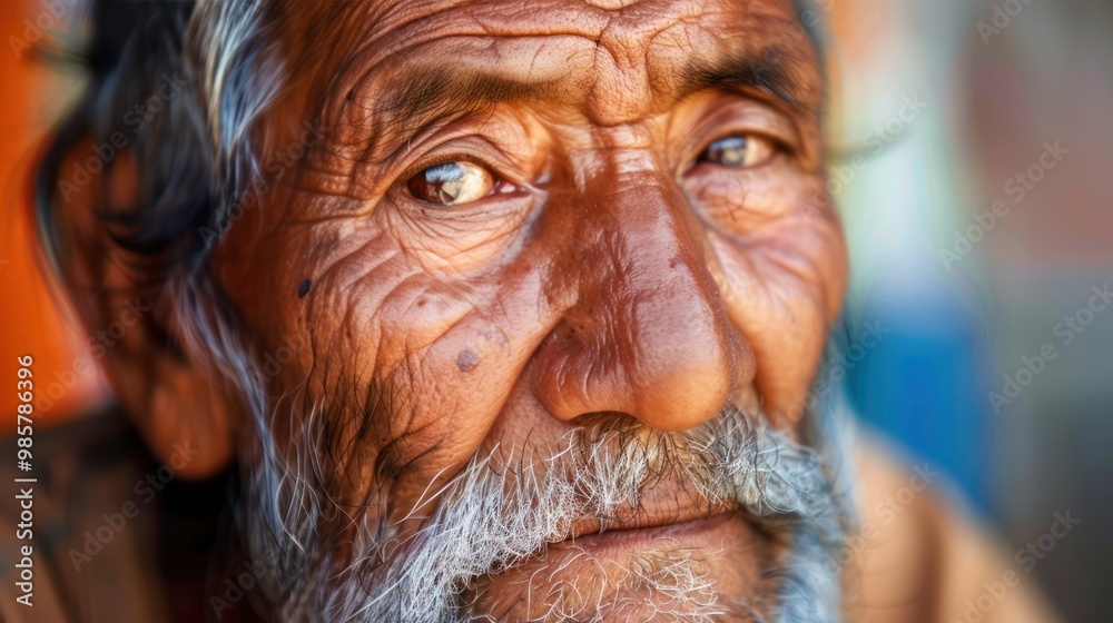 Close-up portrait of an elderly man Close-up portrait of an elderly man