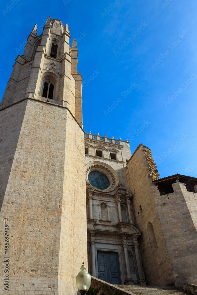 The Collegiate Church of St. Felix or Basilica of Sant Feliu in Girona, Spain