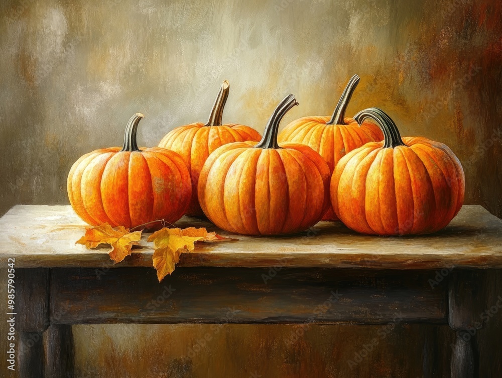 orange pumpkins on a table orange pumpkins on a table