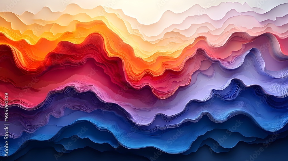Serene Paper Cut Heatmap with Smooth Color Transitions Across a Grid Serene Paper Cut Heatmap with Smooth Color Transitions Across a Grid