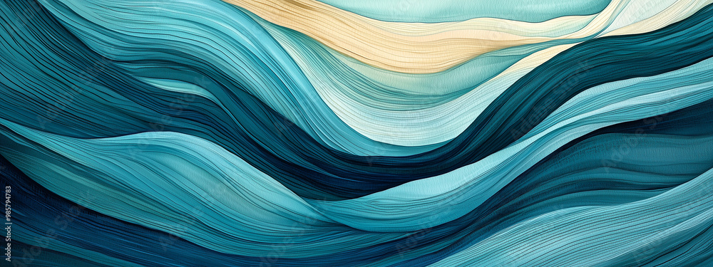 Gorgeous blue abstract background art paint pattern texture. Abstract design luxury wallpaper modern paper painting flow of lines and splashes.
