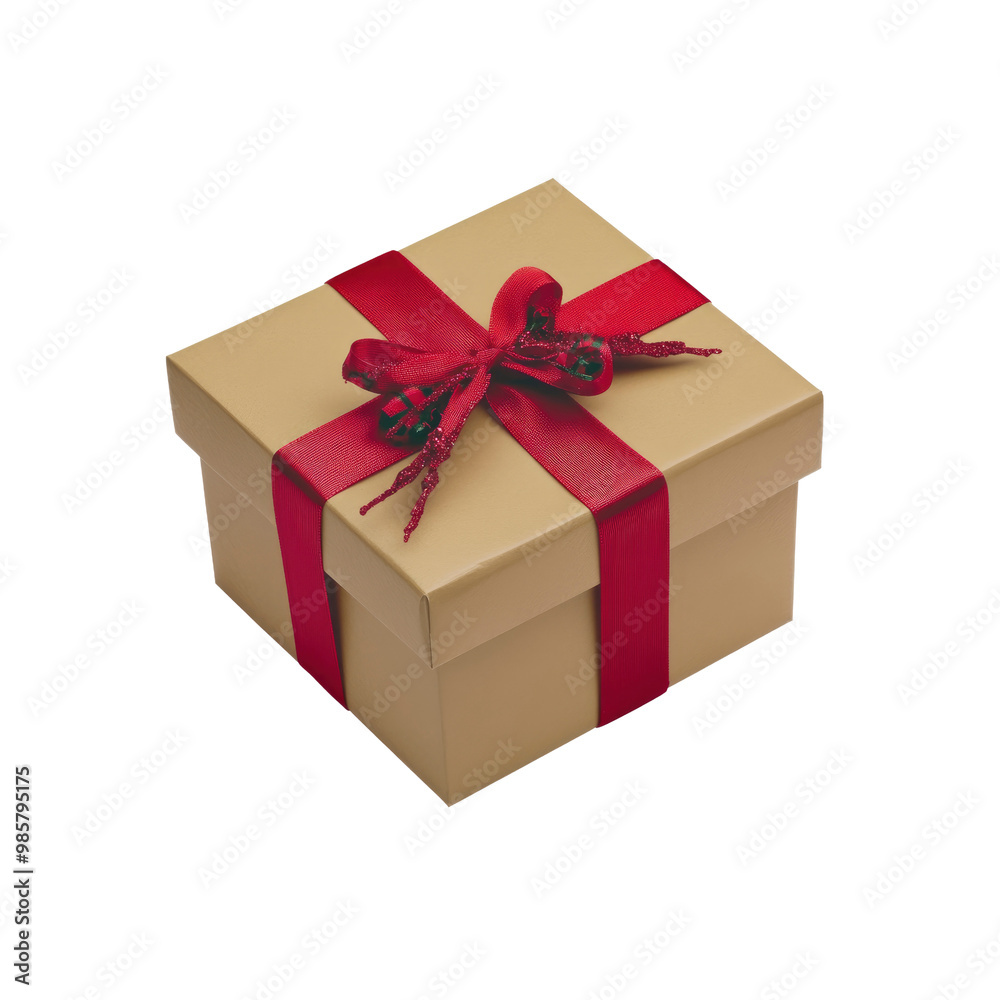 Gift Box with Red Ribbon and Bow Gift Box with Red Ribbon and Bow