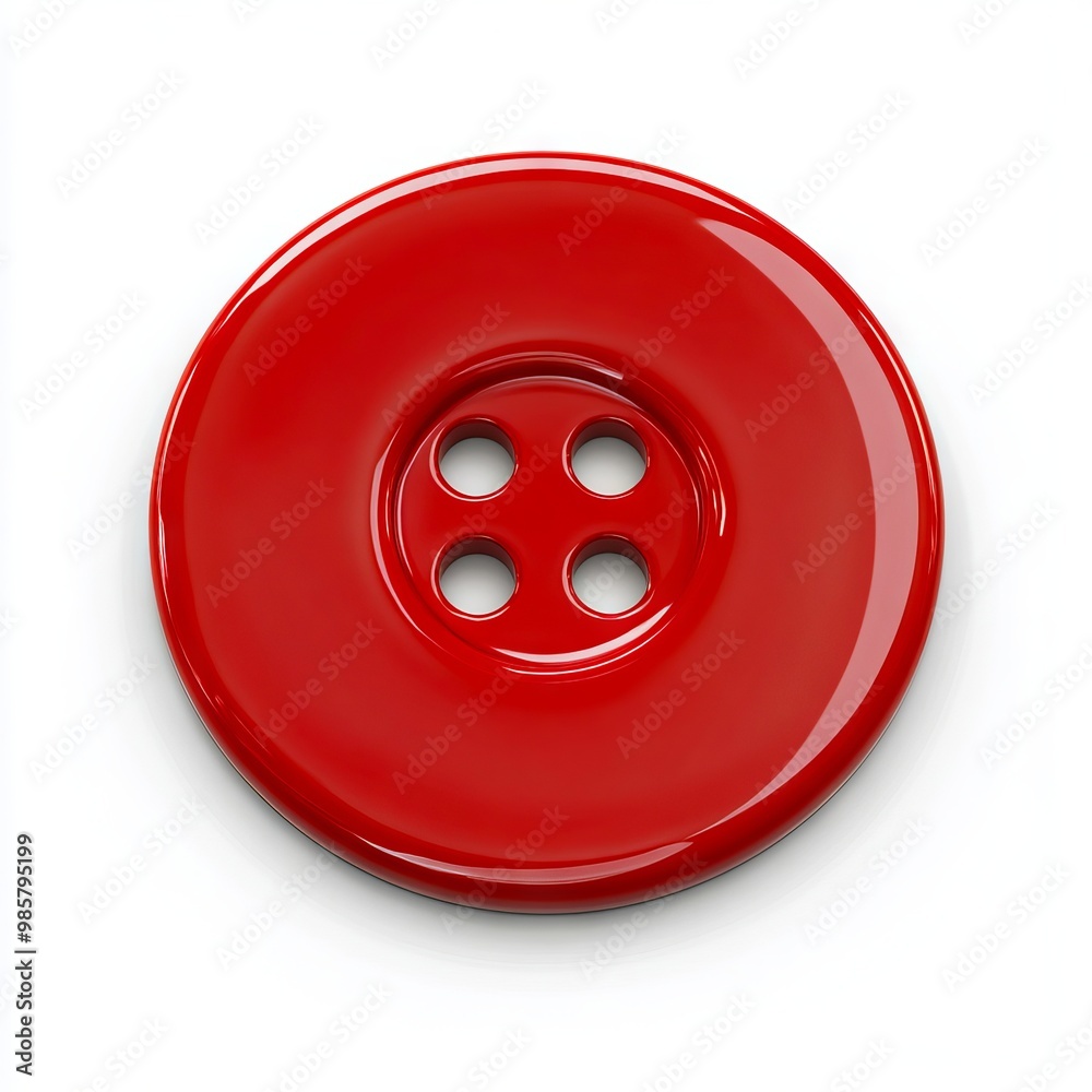 A red button on a white background A red button on a white background