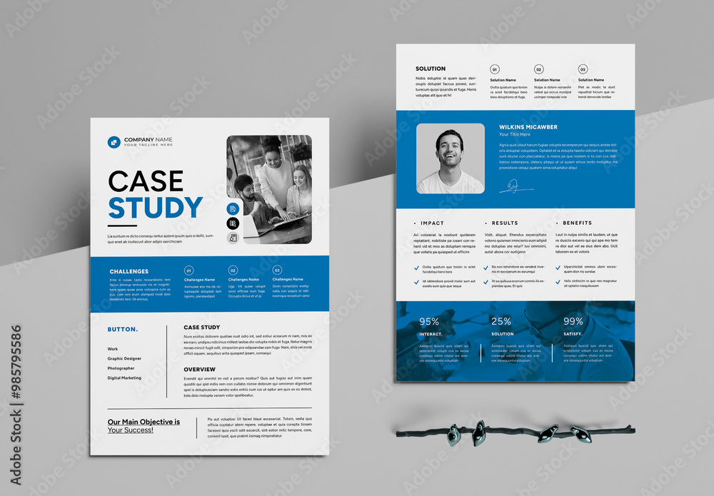 Case Study Layout Stock Template | Adobe Stock