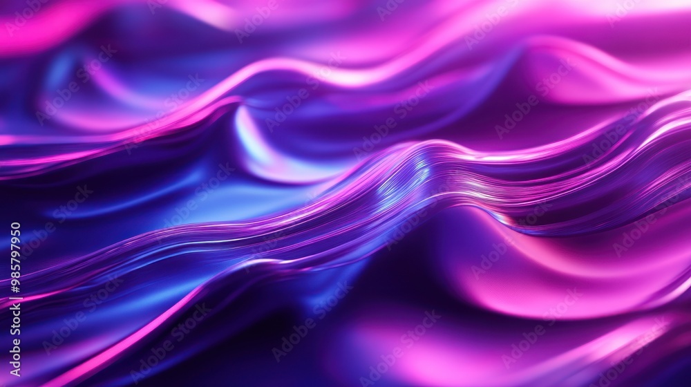 Obraz premium Abstract Purple and Blue Waves