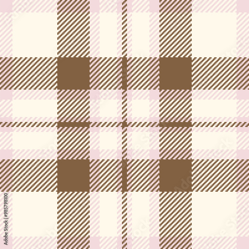 Grid plaid fabric tartan, everyday pattern check vector. Template background seamless texture textile in sea shell and orange colors.