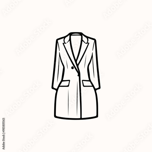 Girls elegant evening and cocktail dresses icon. long dress icon. female long suit