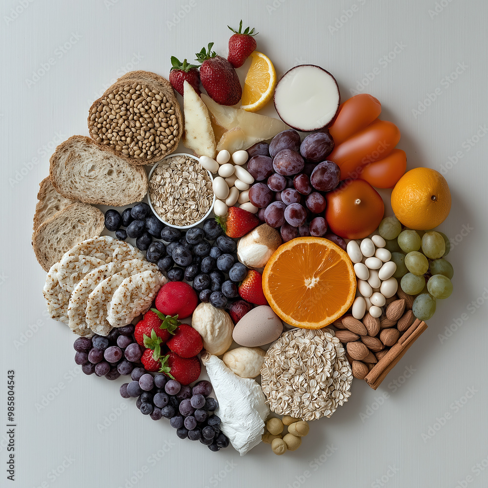 Symbolic Still Life of Yom Kippur Break-Fast Foods Symbolic Still Life of Yom Kippur Break-Fast Foods