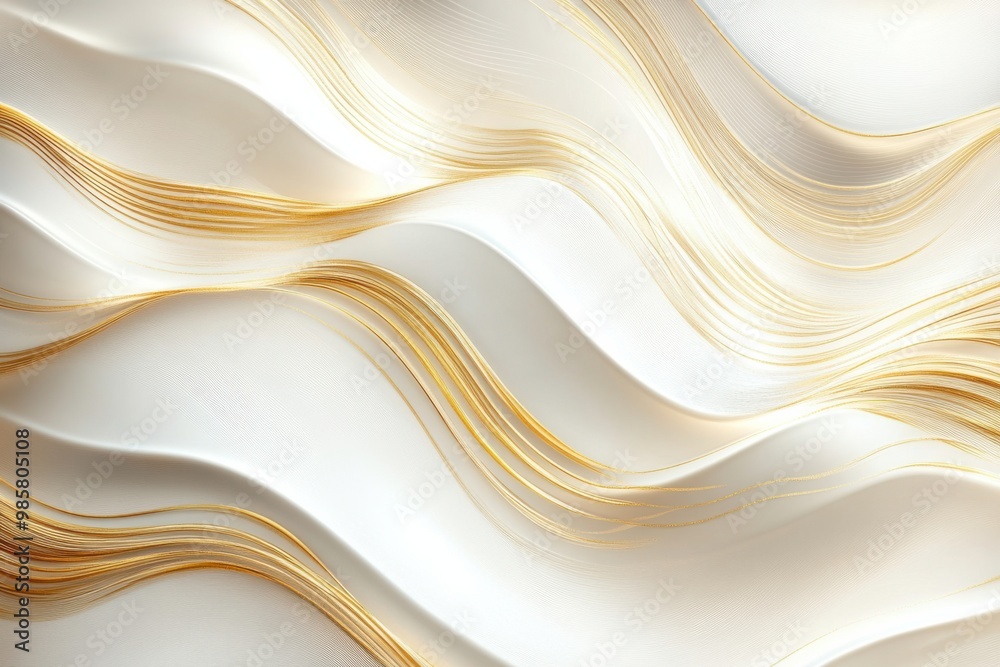 Abstract swirl pattern with gold lines, 3D wave texture for modern wallpaper design Abstract swirl pattern with gold lines, 3D wave texture for modern wallpaper design