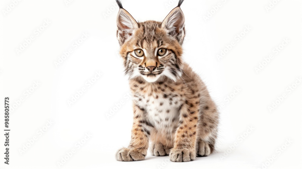 Cute Lynx Kitten Portrait Cute Lynx Kitten Portrait