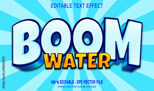 waterboom editable text effect