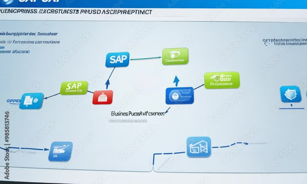 Enterprise resource planning, business process automation with virtual screens, SAP Concepts and ERP systems