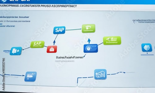 Enterprise resource planning, business process automation with virtual screens, SAP Concepts and ERP systems