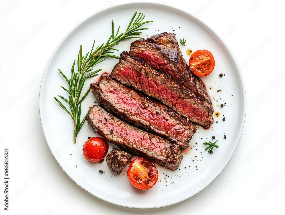 grilled steak with vegetables