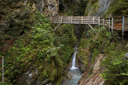 Photography Hiking track in Wolfsklamm at Stans, Austria, Europe