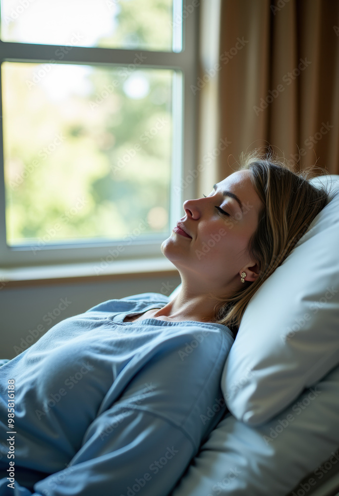 Hopeful Future: Young Woman Resting After Cell Therapy Treatment Hopeful Future: Young Woman Resting After Cell Therapy Treatment