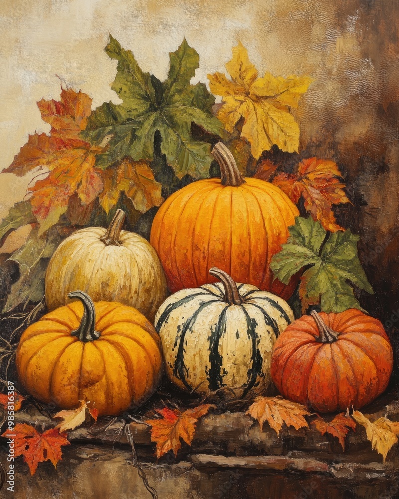 Autumn Harvest with Pumpkins Autumn Harvest with Pumpkins
