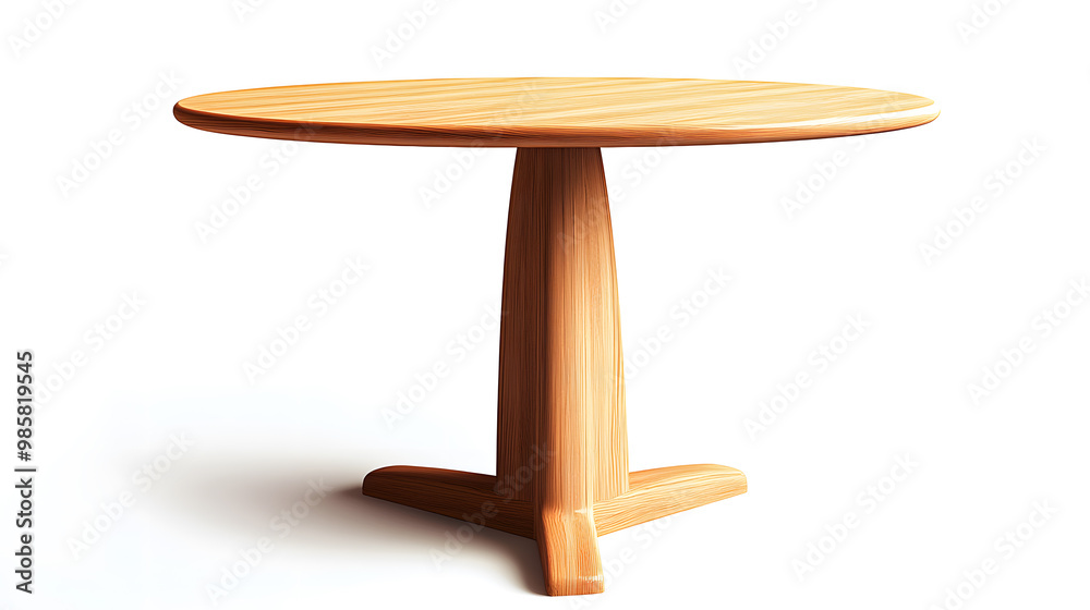 Modern wooden table design element isolate don white Modern wooden table design element isolate don white