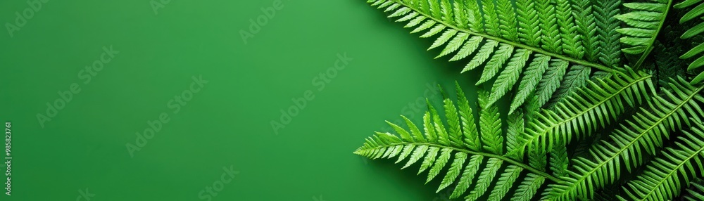 Lush green fern leaves against a vibrant backdrop, perfect for nature-inspired designs and eco-friendly themes. Lush green fern leaves against a vibrant backdrop, perfect for nature-inspired designs and eco-friendly themes.