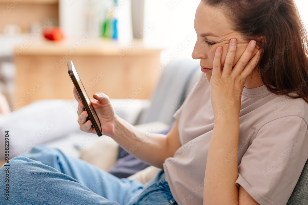 Young female chatting in social network or surfing internet, shopping online. Young female chatting in social network or surfing internet, shopping online.