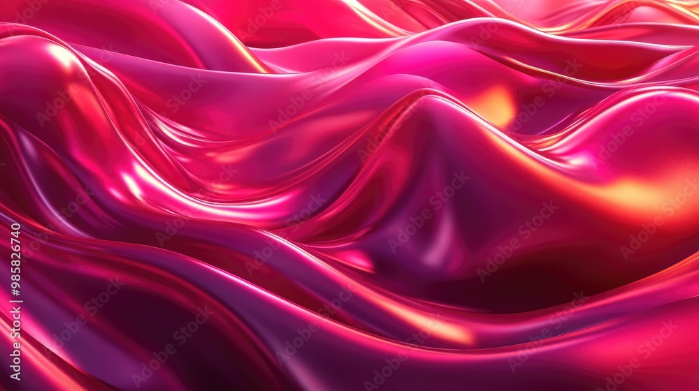Fototapeta premium Abstract wavy texture in vibrant pink hues.