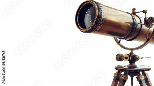 Wallpaper Mural Telescope for observing celestial objects isolated on white background Torontodigital.ca