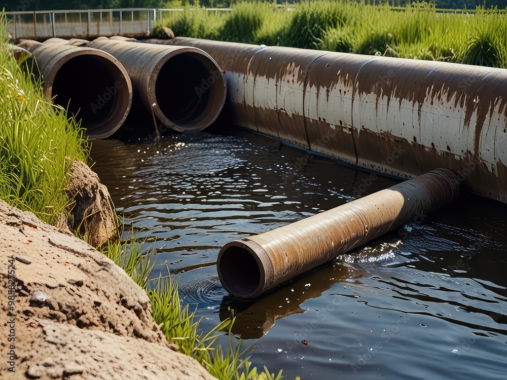 pipe in the water,pipeline in the river,dam on the river in summer,water flowing over the river pipe in the water,pipeline in the river,dam on the river in summer,water flowing over the river