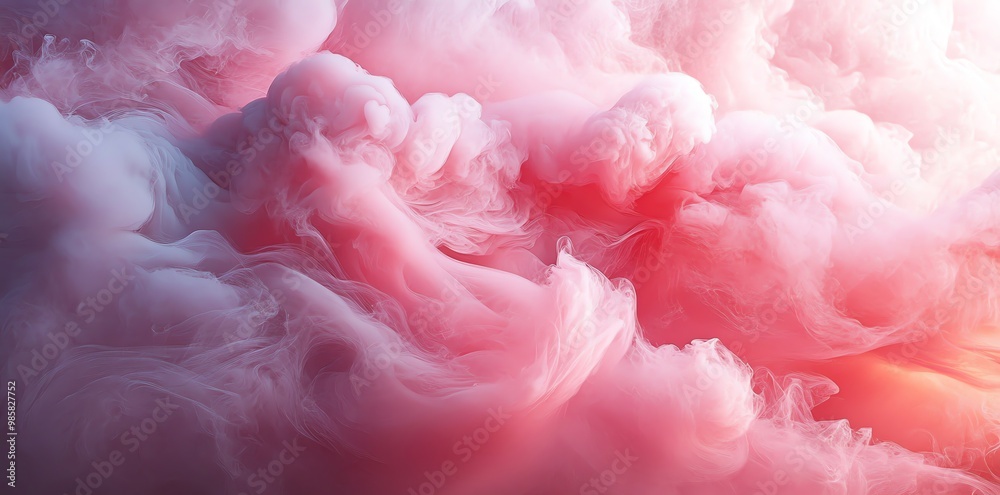 Abstract pink and white clouds of smoke, creating a soft and ethereal background. Abstract pink and white clouds of smoke, creating a soft and ethereal background.