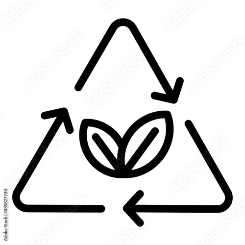 Biodegradable icon. Vector line icon