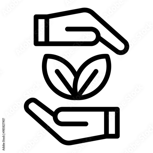 Eco friendly icon. Vector line icon