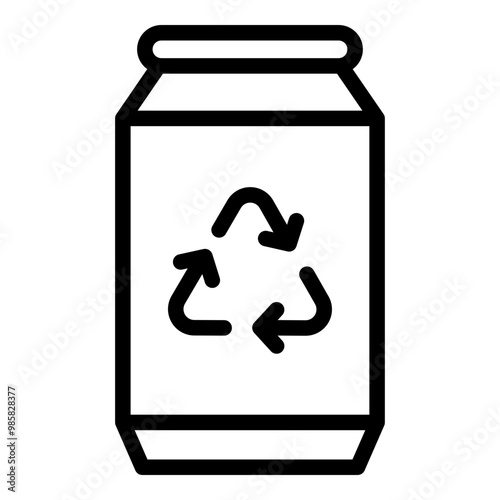 Metal recycling icon. Vector line icon