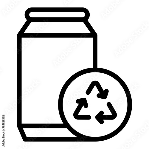 Metal recycling icon. Vector line icon