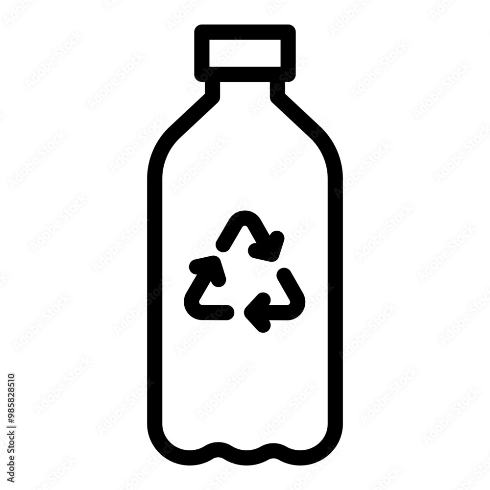 Recycle bottle icon. Vector line icon Recycle bottle icon. Vector line icon